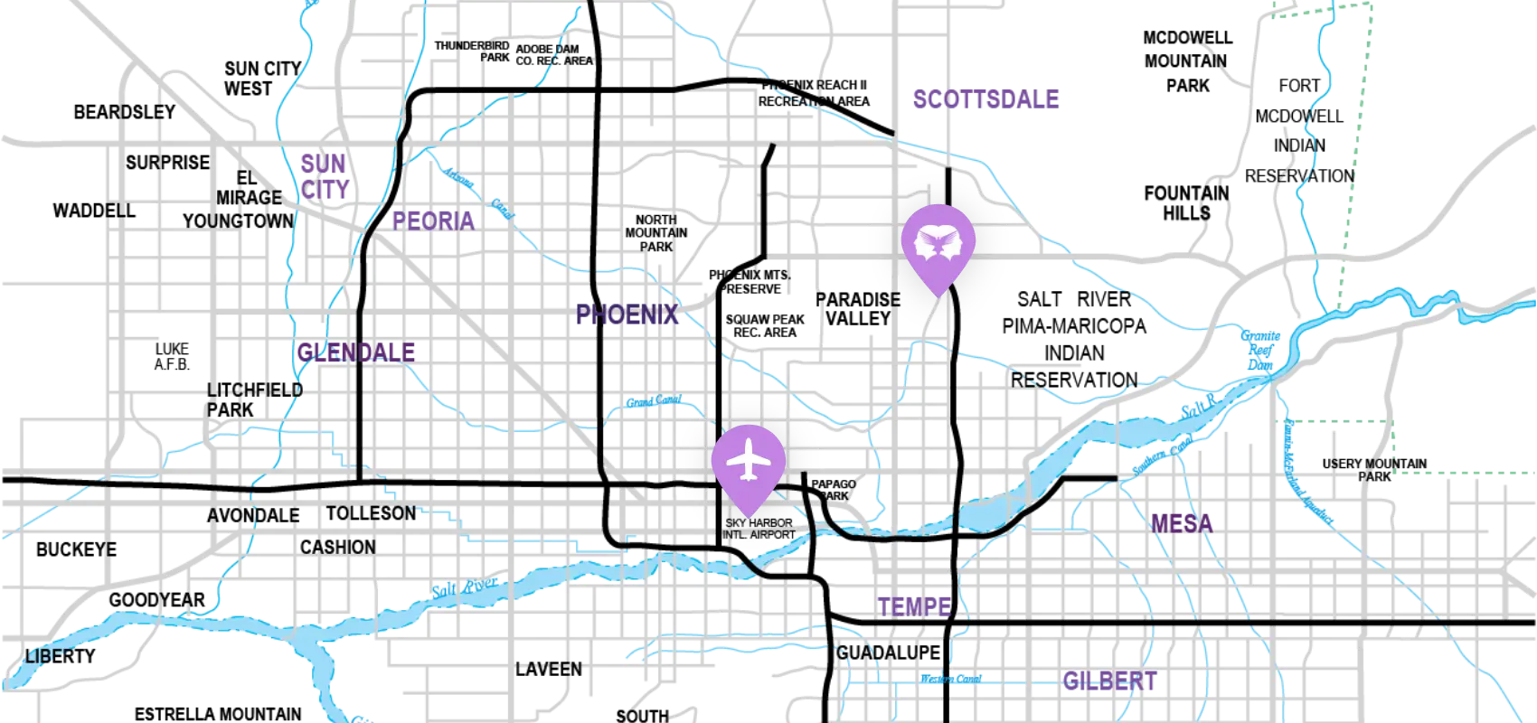 Phoenix Headache Institute Local Map
